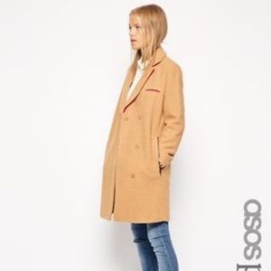 ASOS Petite Camel Coat, US 0